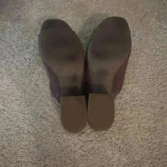 Brown Wedge Mules - Picture 4 of 5